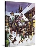 Christmas Day in the 18th Century-Peter Jackson-Stretched Canvas