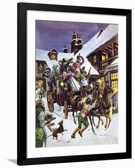 Christmas Day in the 18th Century-Peter Jackson-Framed Giclee Print