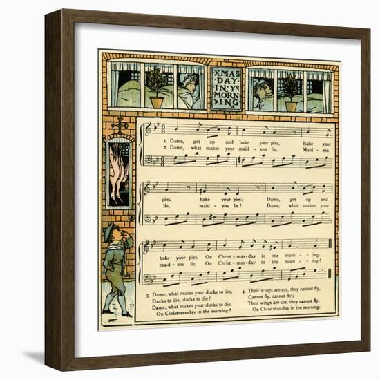 Christmas day in the morning-Walter Crane-Framed Giclee Print