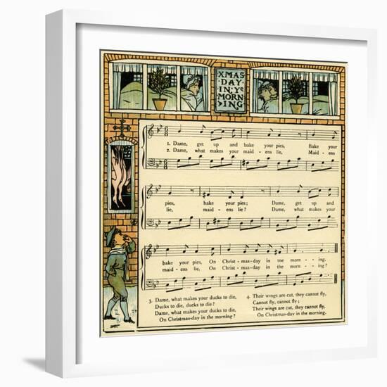 Christmas day in the morning-Walter Crane-Framed Giclee Print