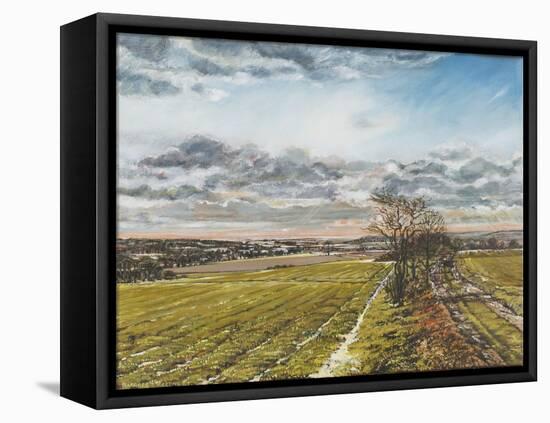 Christmas Day on the Downs, 1997-Margaret Hartnett-Framed Stretched Canvas