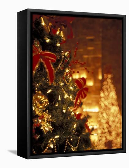 Christmas Decor at Trump Tower, New York, New York, USA-Michele Westmorland-Framed Stretched Canvas