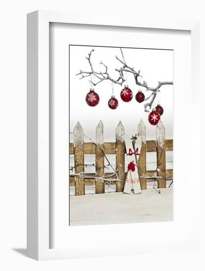 Christmas Decoration and Decoration Fence-Andrea Haase-Framed Photographic Print