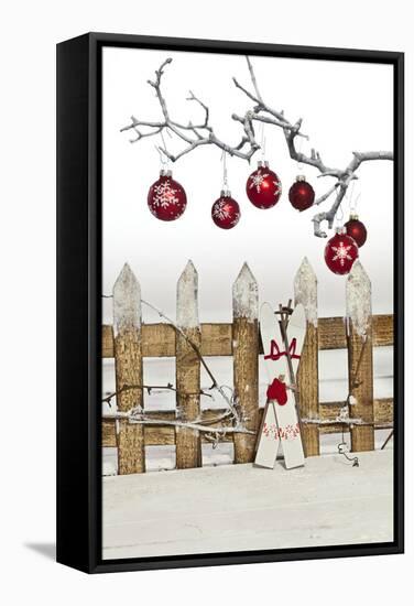 Christmas Decoration and Decoration Fence-Andrea Haase-Framed Stretched Canvas