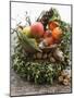 Christmas Decoration: Fruit, Nuts, Cones and Box Wreath-null-Mounted Photographic Print
