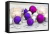 Christmas Decoration Purple Pink Ones-Andrea Haase-Framed Stretched Canvas