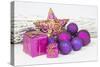 Christmas Decoration Purple Pink Ones-Andrea Haase-Stretched Canvas