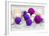 Christmas Decoration Purple Pink Ones-Andrea Haase-Framed Photographic Print