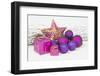 Christmas Decoration Purple Pink Ones-Andrea Haase-Framed Photographic Print