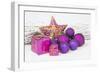 Christmas Decoration Purple Pink Ones-Andrea Haase-Framed Photographic Print