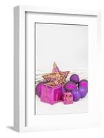 Christmas Decoration Purple Pink Ones-Andrea Haase-Framed Photographic Print