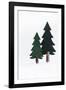 Christmas Decoration, Still Life Made of Wood, Fir Trees in Winter-Petra Daisenberger-Framed Photographic Print