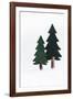 Christmas Decoration, Still Life Made of Wood, Fir Trees in Winter-Petra Daisenberger-Framed Photographic Print