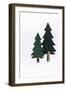 Christmas Decoration, Still Life Made of Wood, Fir Trees in Winter-Petra Daisenberger-Framed Photographic Print