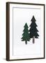 Christmas Decoration, Still Life Made of Wood, Fir Trees in Winter-Petra Daisenberger-Framed Photographic Print