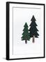 Christmas Decoration, Still Life Made of Wood, Fir Trees in Winter-Petra Daisenberger-Framed Photographic Print