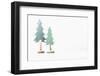 Christmas Decoration, Two Christmas Trees Made of Wood-Petra Daisenberger-Framed Photographic Print