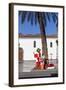 Christmas Decoration under a Palm on the Plaza De Espana, Old Town of Los Llanos, La Palma-Gerhard Wild-Framed Photographic Print