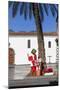 Christmas Decoration under a Palm on the Plaza De Espana, Old Town of Los Llanos, La Palma-Gerhard Wild-Mounted Photographic Print