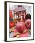 Christmas Decoration with Apples, Nuts, Cinnamon & Lantern-null-Framed Photographic Print