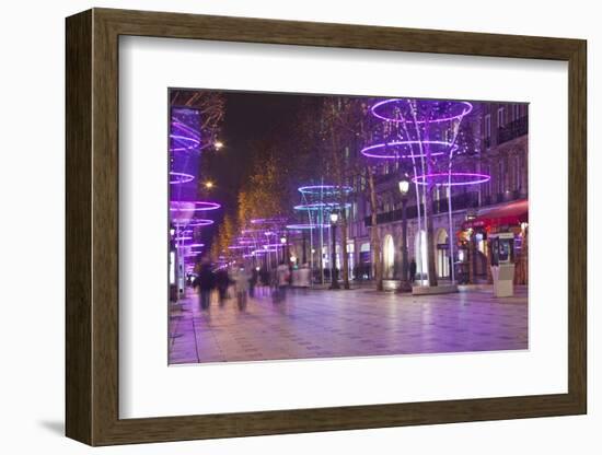 Christmas Decorations Along the Champs Elysees in Paris, France, Europe-Julian Elliott-Framed Photographic Print