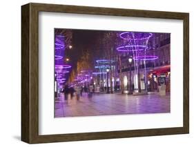 Christmas Decorations Along the Champs Elysees in Paris, France, Europe-Julian Elliott-Framed Photographic Print