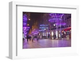 Christmas Decorations Along the Champs Elysees in Paris, France, Europe-Julian Elliott-Framed Photographic Print