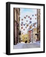 Christmas decorations at Grodzka Street, Old Town, winter, Lublin, Lublin Voivodeship, Poland-Karol Kozlowski-Framed Photographic Print