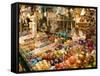 Christmas Decorations at Stall, Christkindlmarkt at Rathausplatz, Innere Stadt-Richard Nebesky-Framed Stretched Canvas