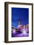 Christmas decorations at the main square of Zamosc, Lublin Voivodeship, Poland-Karol Kozlowski-Framed Photographic Print