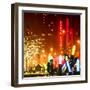 Christmas Decorations in front of the Radio City Music Hall in the Snow on a Winter Night-Philippe Hugonnard-Framed Premium Photographic Print
