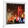 Christmas Decorations in front of the Radio City Music Hall in the Snow on a Winter Night-Philippe Hugonnard-Framed Photographic Print