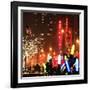 Christmas Decorations in front of the Radio City Music Hall in the Snow on a Winter Night-Philippe Hugonnard-Framed Photographic Print