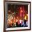 Christmas Decorations in front of the Radio City Music Hall in the Snow on a Winter Night-Philippe Hugonnard-Framed Photographic Print