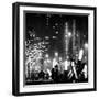 Christmas Decorations in front of the Radio City Music Hall in the Snow on a Winter Night-Philippe Hugonnard-Framed Photographic Print