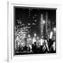 Christmas Decorations in front of the Radio City Music Hall in the Snow on a Winter Night-Philippe Hugonnard-Framed Photographic Print