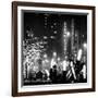 Christmas Decorations in front of the Radio City Music Hall in the Snow on a Winter Night-Philippe Hugonnard-Framed Photographic Print