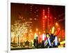 Christmas Decorations in front of the Radio City Music Hall in the Snow on a Winter Night-Philippe Hugonnard-Framed Photographic Print