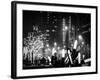 Christmas Decorations in front of the Radio City Music Hall in the Snow on a Winter Night-Philippe Hugonnard-Framed Photographic Print