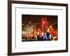 Christmas Decorations in front of the Radio City Music Hall in the Snow on a Winter Night-Philippe Hugonnard-Framed Art Print