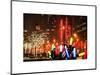 Christmas Decorations in front of the Radio City Music Hall in the Snow on a Winter Night-Philippe Hugonnard-Mounted Art Print