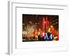 Christmas Decorations in front of the Radio City Music Hall in the Snow on a Winter Night-Philippe Hugonnard-Framed Art Print