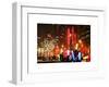 Christmas Decorations in front of the Radio City Music Hall in the Snow on a Winter Night-Philippe Hugonnard-Framed Art Print