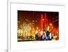Christmas Decorations in front of the Radio City Music Hall in the Snow on a Winter Night-Philippe Hugonnard-Framed Art Print