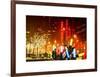 Christmas Decorations in front of the Radio City Music Hall in the Snow on a Winter Night-Philippe Hugonnard-Framed Art Print