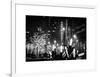 Christmas Decorations in front of the Radio City Music Hall in the Snow on a Winter Night-Philippe Hugonnard-Framed Art Print