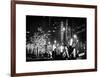 Christmas Decorations in front of the Radio City Music Hall in the Snow on a Winter Night-Philippe Hugonnard-Framed Art Print