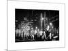 Christmas Decorations in front of the Radio City Music Hall in the Snow on a Winter Night-Philippe Hugonnard-Mounted Art Print