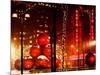 Christmas Decorations in front of the Radio City Music Hall in the Snow-Philippe Hugonnard-Mounted Photographic Print