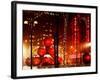 Christmas Decorations in front of the Radio City Music Hall in the Snow-Philippe Hugonnard-Framed Photographic Print